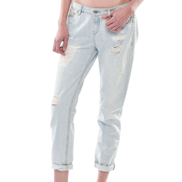 NWT IRO Jeans Blue Distressed Washed Denim Jeans Made in Italy Size 29 $244 - Picture 1 of 4